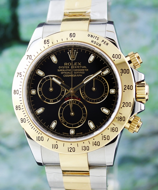 (image for) UNPOLISHED ROLEX 18K YELLOW GOLD AND STEEL DAYTONA COSMOGRAPH - 116523 / CERT
